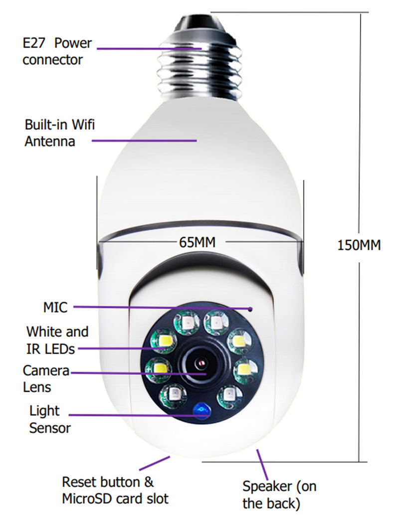 WiFi CAMERA 1080P Bulb